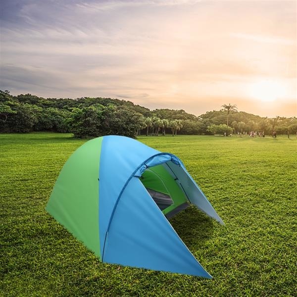 Cheap Goat Tents Double layers Camping Tents High Quality Outdoor Tents 3 4 Person Family Party Picnic Tent Waterproof Instant Cabin Beach Tents   